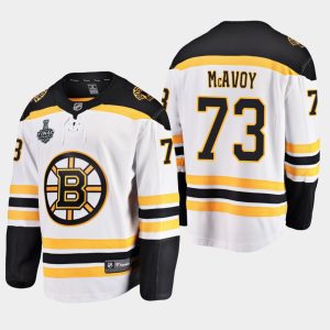 Herren Boston Bruins Eishockey Trikot Charlie McAvoy #73 Stanley Cup Final Auswärts Breakaway Weiß